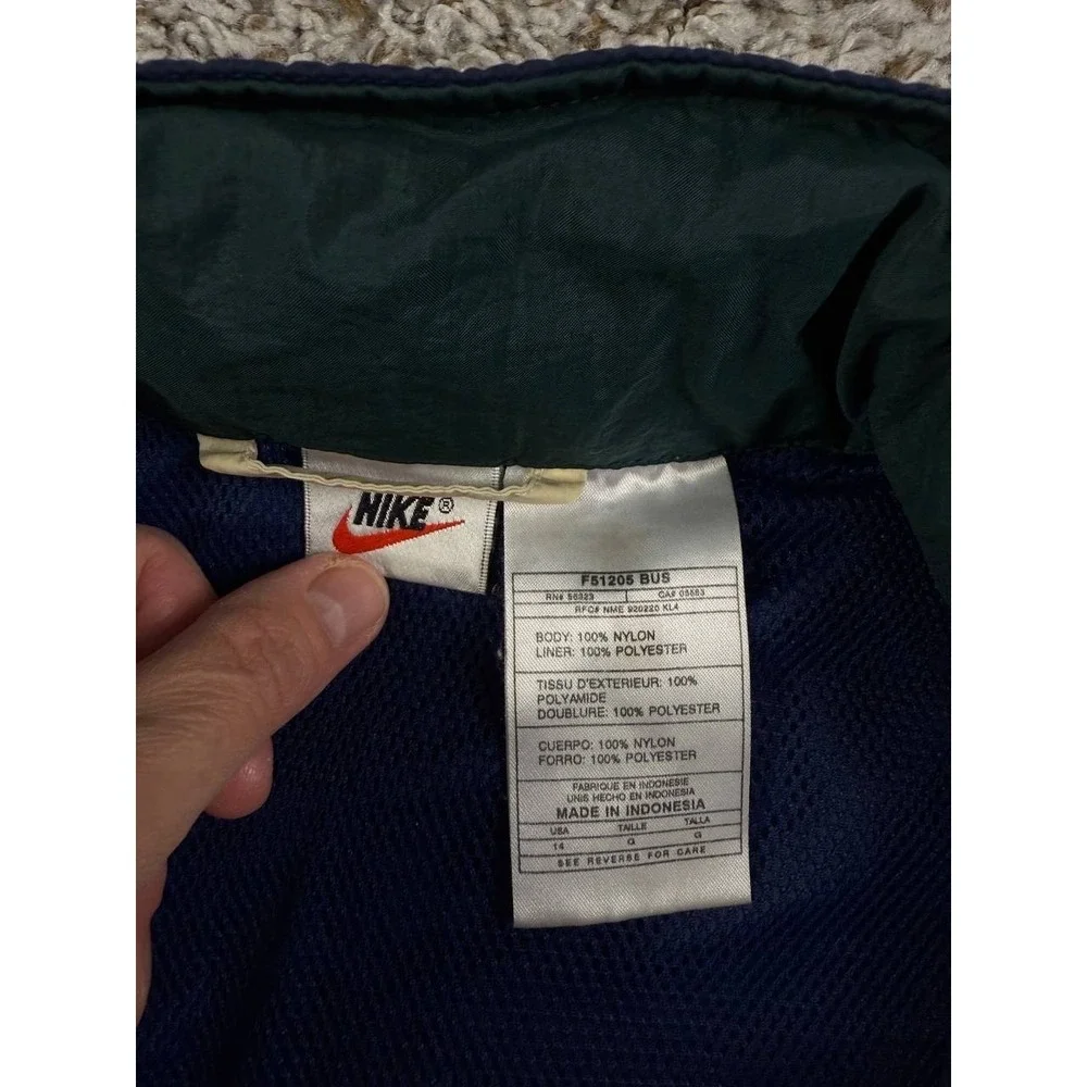 Vintage 90s Nike Windbreaker Nylon Jacket Navy Men's Size Large